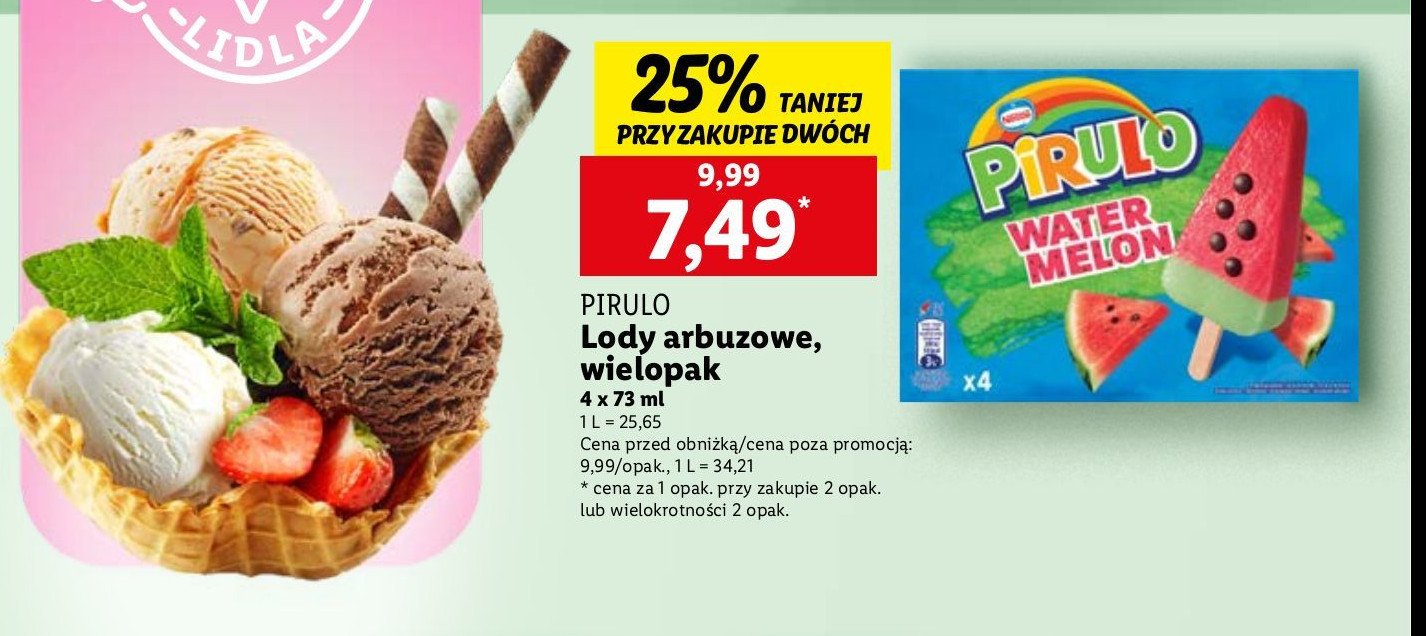 Lód Pirulo watermelon promocja
