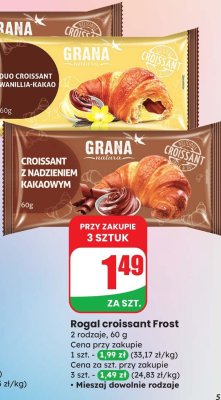 Rogal croissant duo wanilia-kakao promocja w Dino