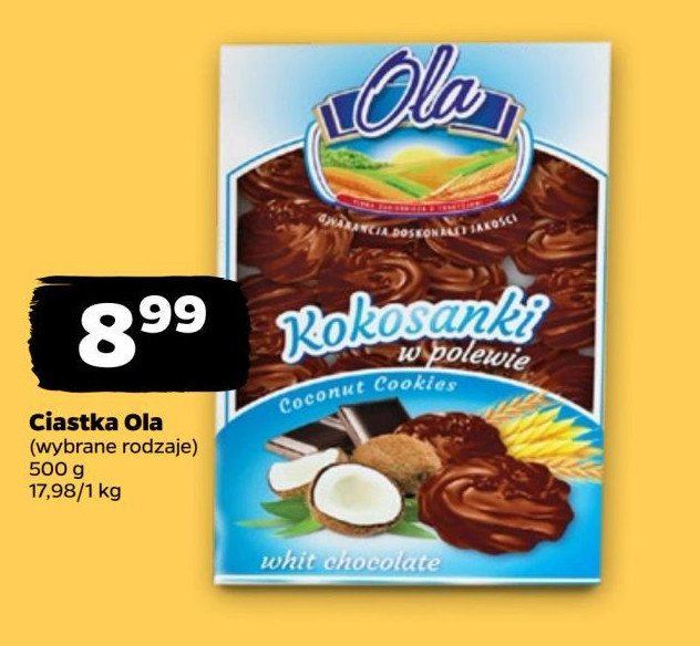 Ciastka kokosanki Ola promocja w Netto