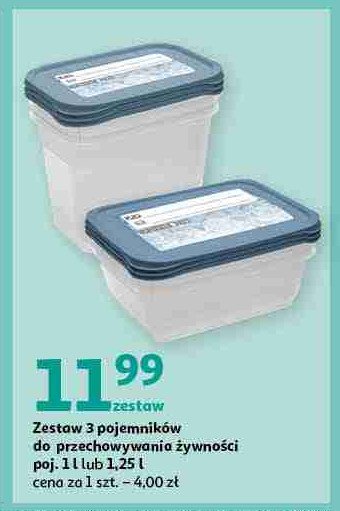 Zestaw pojemnik贸w 1.25 l promocja