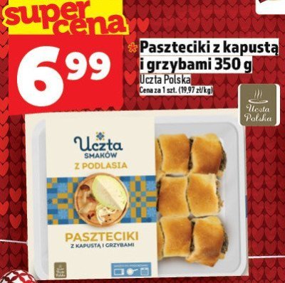 Pasztetciki z kapustą i grzybami Uczta 350 g promocja w TOPAZ