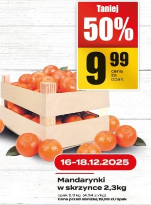 Mandarynki w skrzynce 2.3kg promocja w Supeco