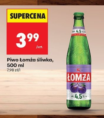 Piwo Łomża śliwka promocja w Biedronka