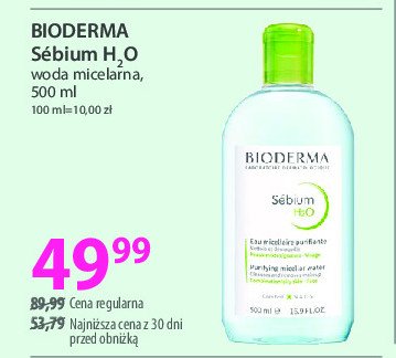 Woda micelarna Bioderma sebium h2o promocja w Hebe