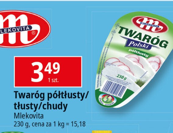 Twaróg chudy Mlekovita promocja w Leclerc