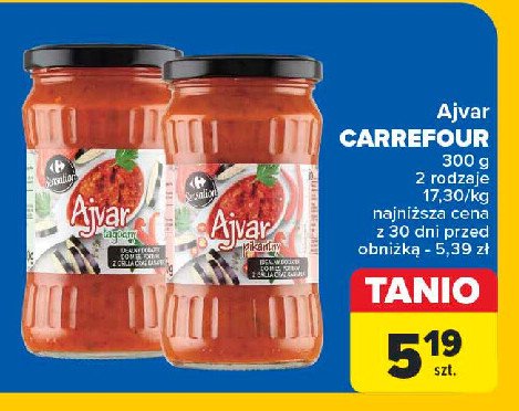 Ajvar łagodny Carrefour promocja