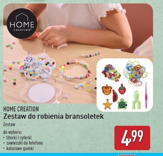 Zestaw do robienia bransoletek Home creation promocja w Aldi