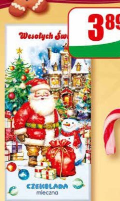 Czekolada mleczna świąteczna  promocja w Dino