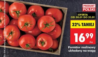 Pomidor malinowy układany na wagę promocja w Biedronka