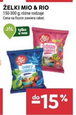 Żelki Mio & Rio różne rodzaje promocja w Stokrotka