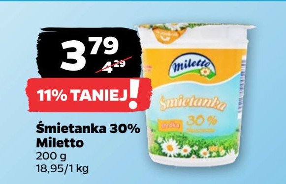 Śmietanka 30 % Miletto promocja