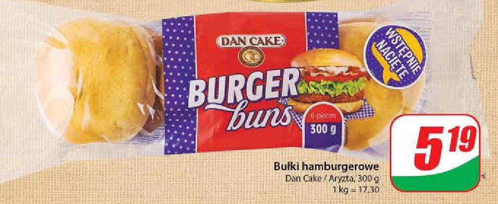 Bułki do hamburgerów Dan cake promocja