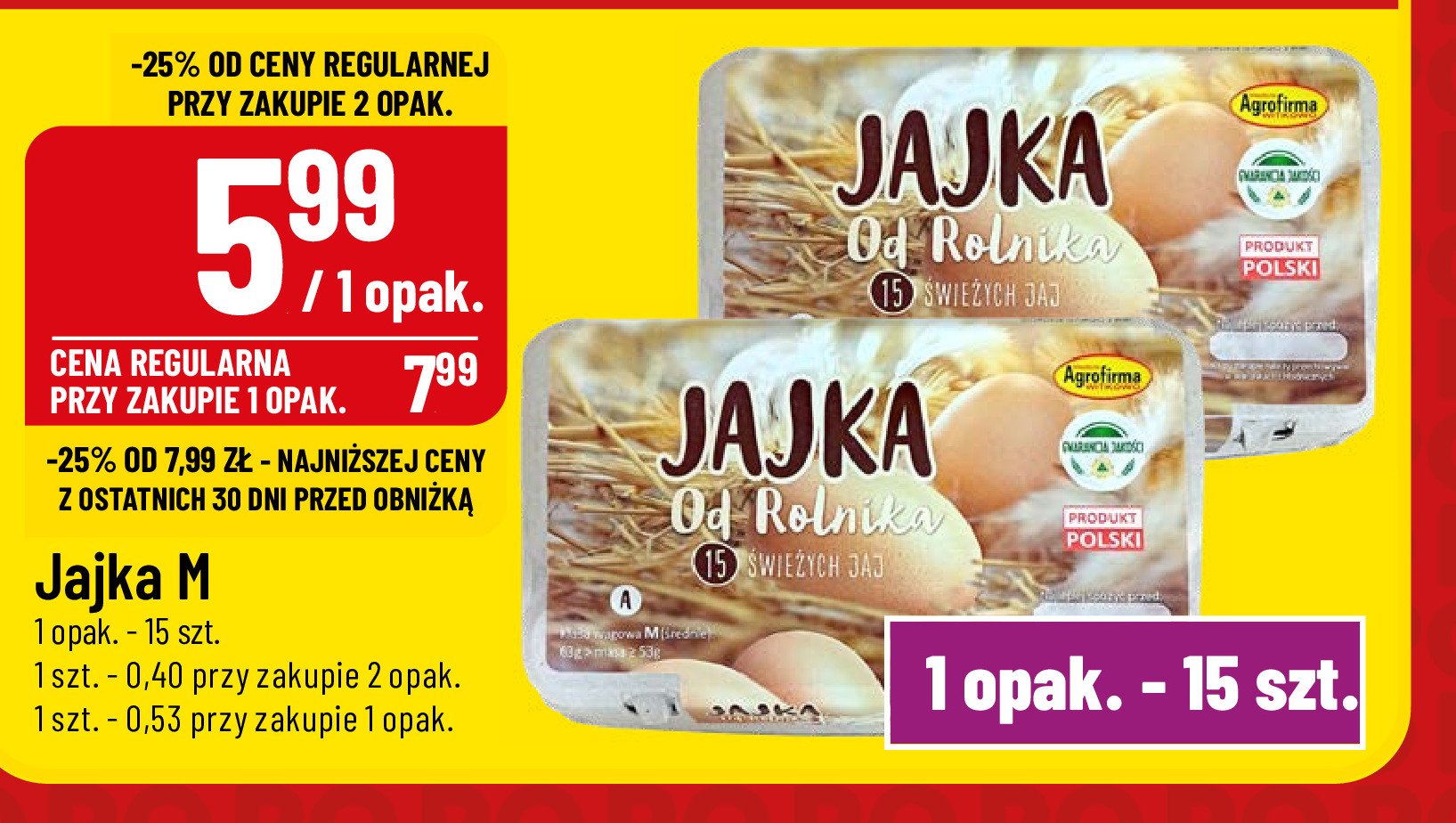 Jaja z wolnego wybiegu kl. m promocja