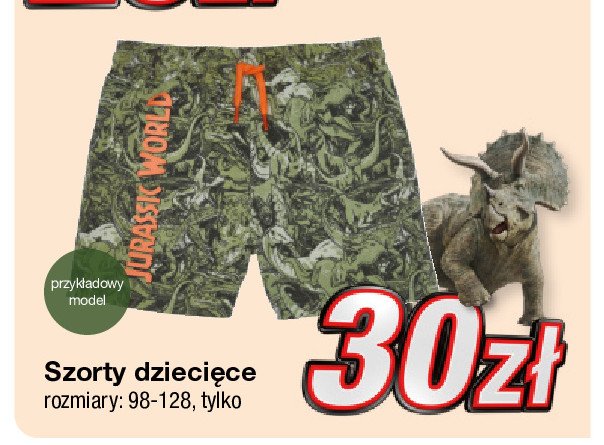 Szorty dziecięce 98-128 jurassic world promocja