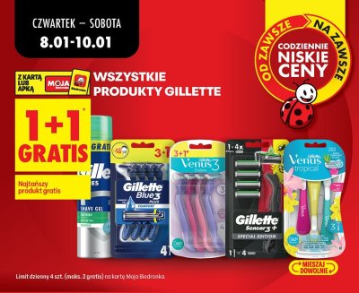 Gillette Venus3 maszynki do golenia 3+1 promocja w Biedronka
