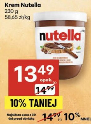 Krem Nutella promocja w Delikatesy Centrum