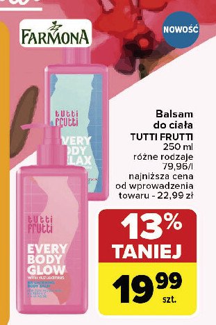 Balsam do ciała every body relax Tutti frutti promocja w Carrefour