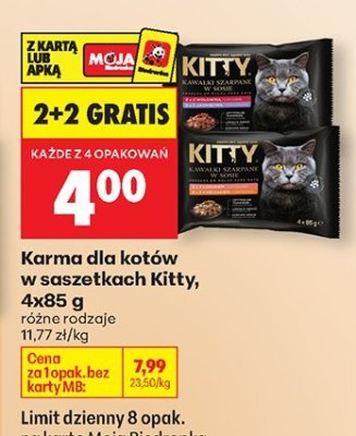 Karma dla kotów w saszetkach Kitty promocja w Biedronka