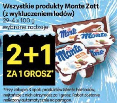 Wszystkie produkty Monte Zott (z wyłączeniem lodów) promocja w Delikatesy Centrum