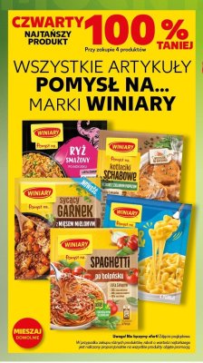 Wszystkie artykuły marki Winiary CZWARTY -100% promocja w Kaufland