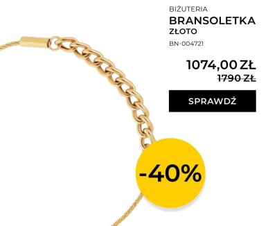Bransoletka złoto promocja w Briju