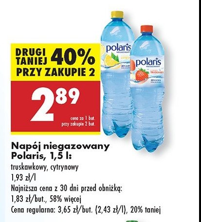 Woda truskawkowa Polaris promocja
