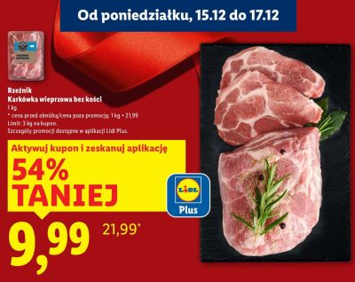 Karkówka wieprzowa bez kości  promocja w Lidl