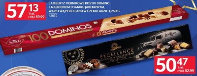 Lambertz piernikowe kostki domino z nadzieniem o smaku jabłkowym warstwa percepanu w czekoladzie 1,25 kg promocja w Selgros
