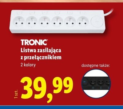 Listwa zasilająca z przełącznikiem TRONIC promocja w Lidl