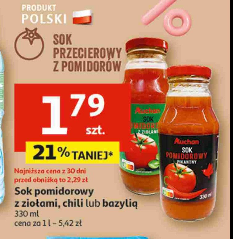 Sok pomidorowy z chili Auchan promocja