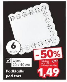 Podk艂adki pod tort 20 x 40 cm promocja