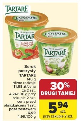 Serek puszysty TARTARE promocja w Carrefour