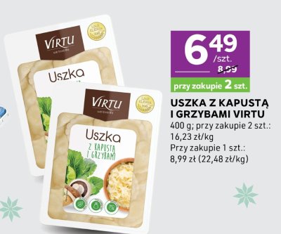 Uszka z kapustą i grzybami Virtu promocja w Stokrotka