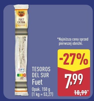 Ser Fuet Tesoros Del Sur promocja w Aldi