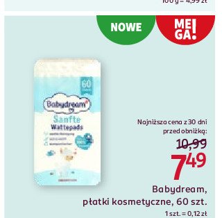 Płatki kosmetyczne Babydream promocja