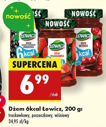 Dżem wiśnia 6kcal Łowicz promocja w Biedronka