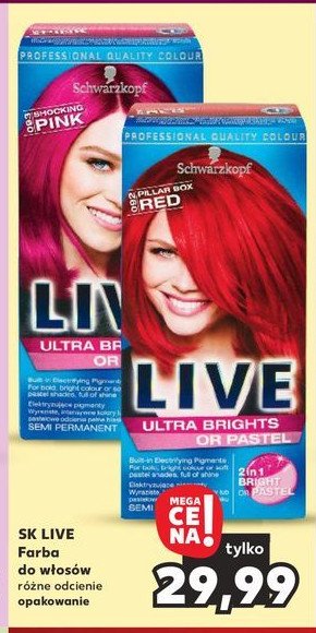 Krem koloryzujący red Schwarzkopf live ultra brights promocja