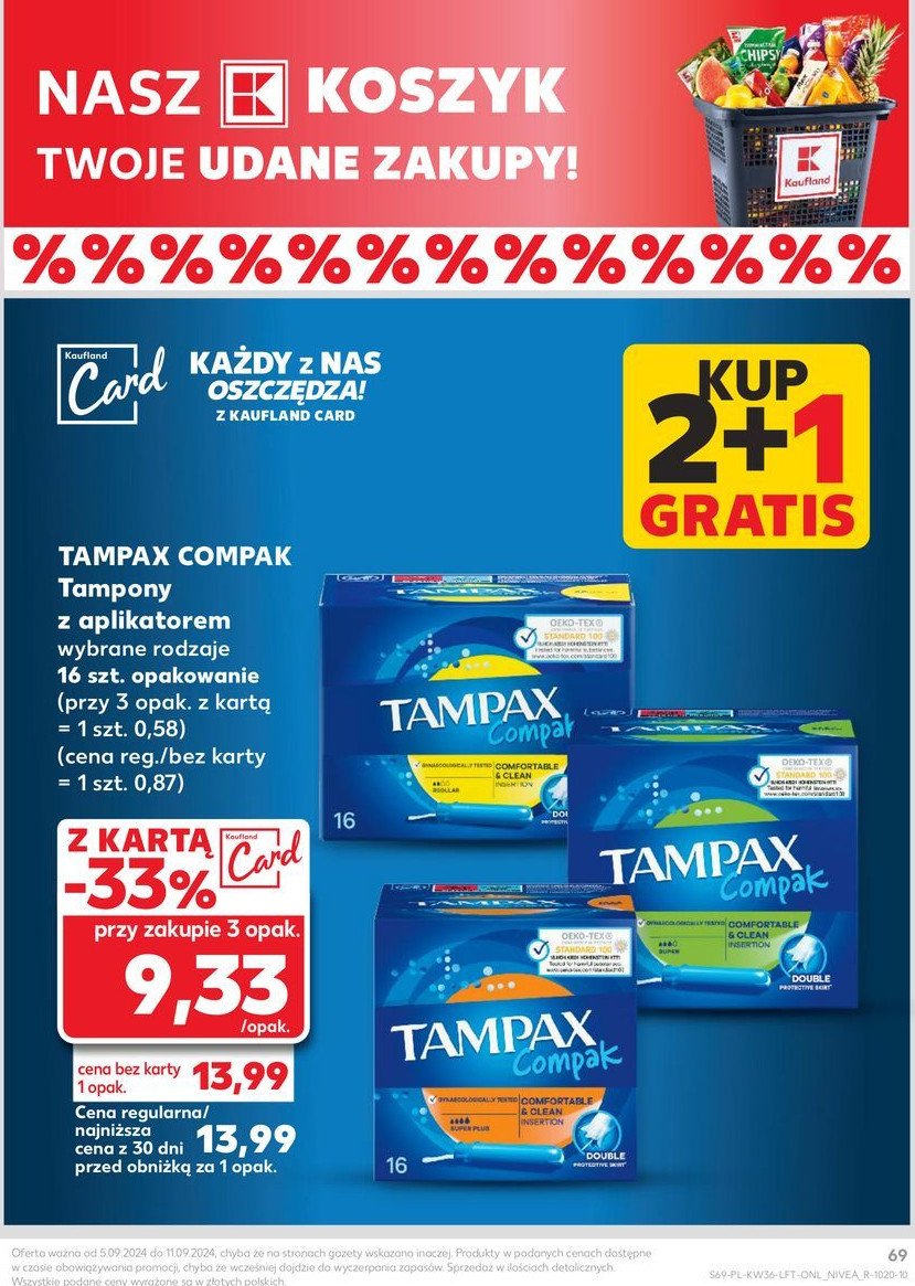 Tampony super plus Tampax compak promocja