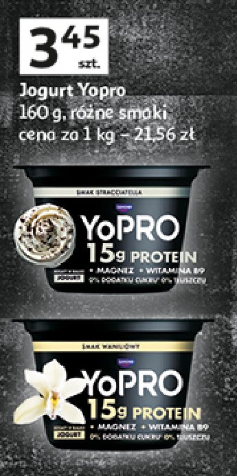 Jogurt proteinowy wanilia Danone yopro promocja w Auchan