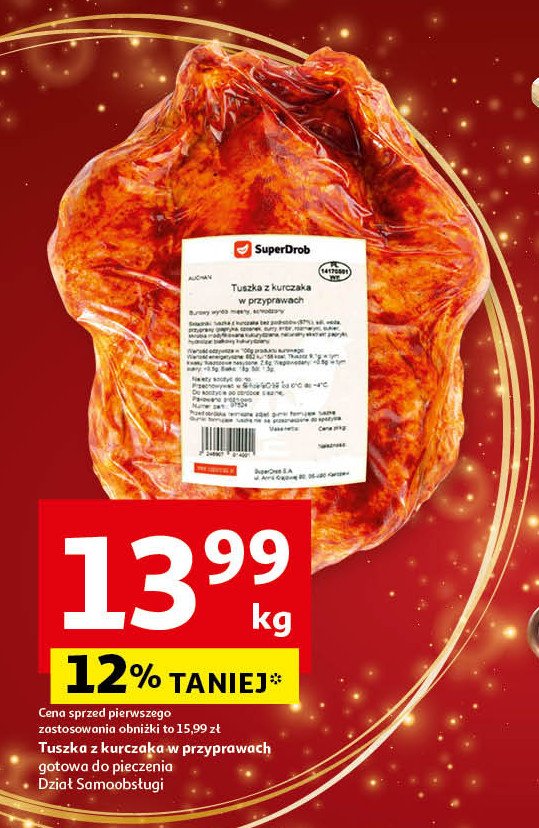 Tuszka z kurczaka w przyprawach Superdrob promocja w Auchan