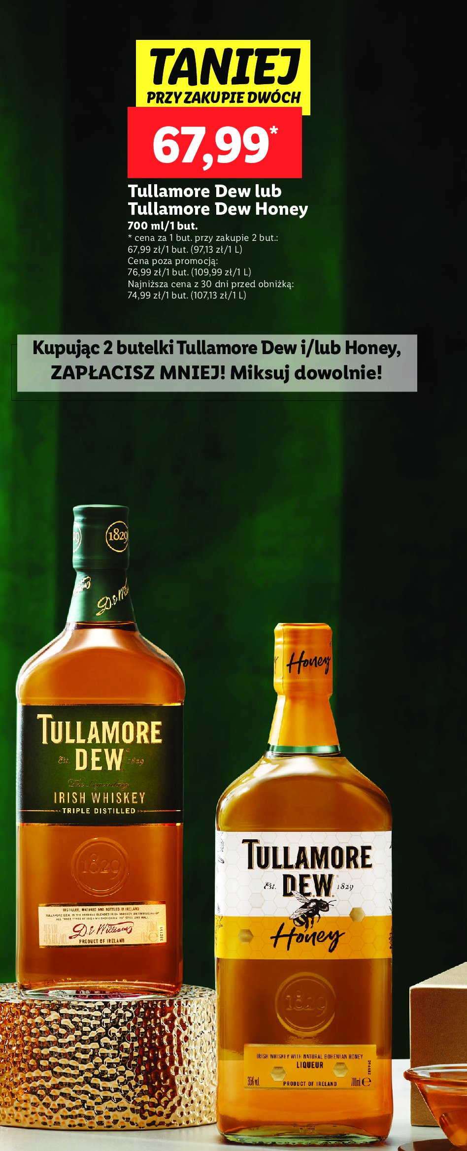 Whisky Tullamore dew honey promocja