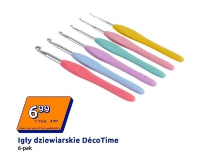 Igły dziewiarskie DécoTime promocja w Action