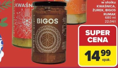 Danie górskie w słoiku BIGOS 680 ml Carrefour Market promocja w Carrefour Market