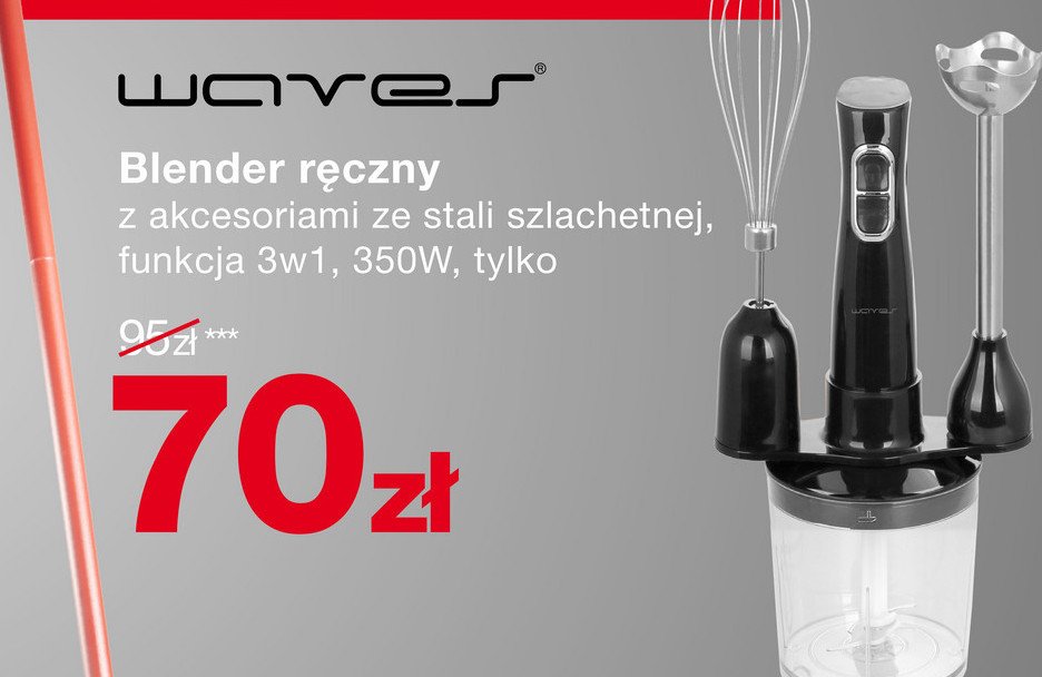 Blender ręczny 350 w Waves promocja