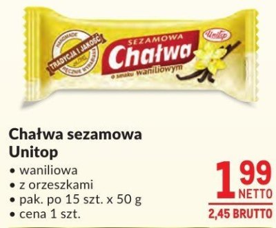 Chałwa sezamowa Unitop promocja w Makro