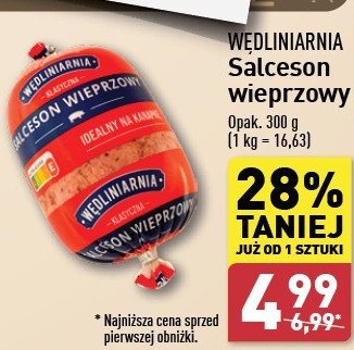 Salceson wieprzowy Wędliniarnia premium promocja w Aldi