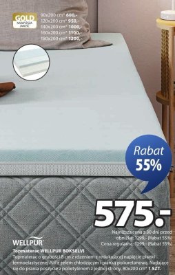 Materac Topmatrac WELLPUR BOKSELVI 80x200 cm promocja w Jysk