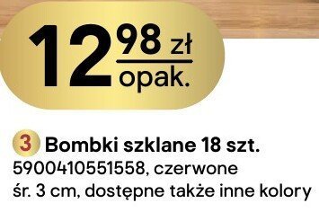 Bombki szklane 18 szt. promocja w Castorama