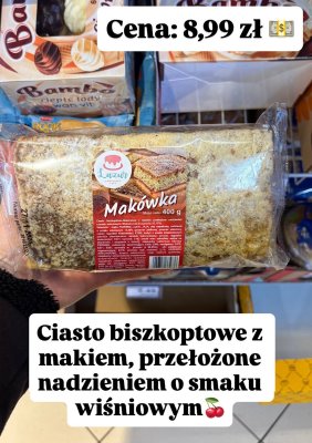 Ciasto biszkoptowe z makiem Makówka  promocja w Dino