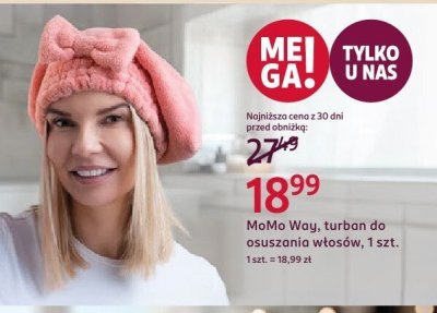 Turban do osuszania włosów MoMo Way, 1 szt. promocja w Rossmann